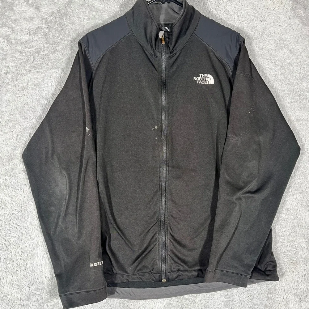 The North Face TKA Stretch Full Zip Jacket Mens Black Lightweight Activewear